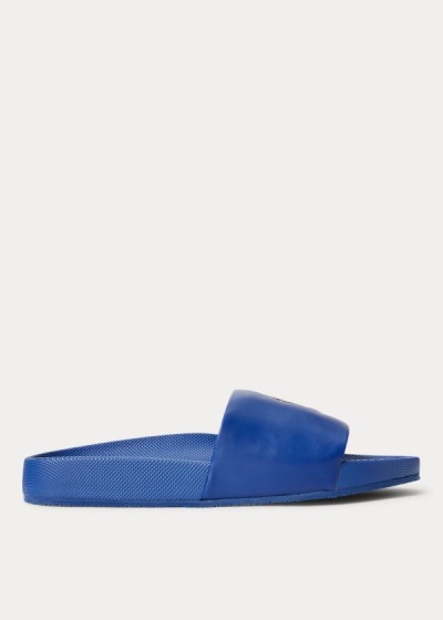 Sandalias Polo Ralph Lauren Hombre Azul Rey Azules / Negros - Cayson Pony Slide - QOVWT3518